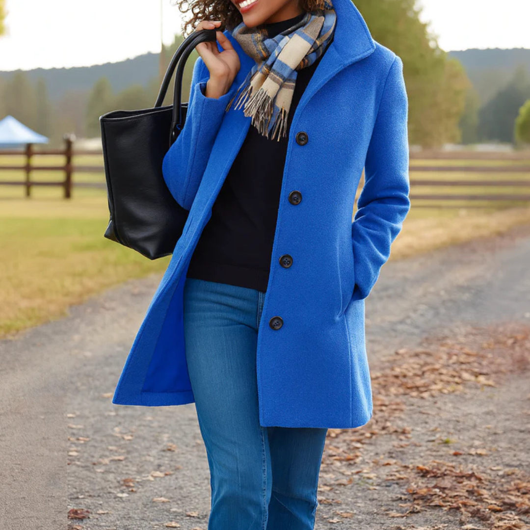 Heritage-Mantel für Damen mit Knopfverschluss-Coats for Women-Alpenkind