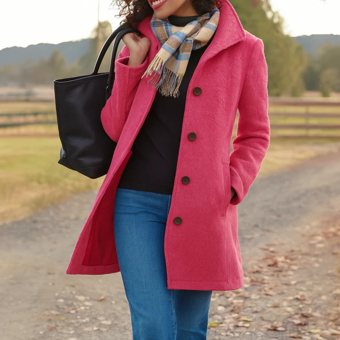 Heritage-Mantel für Damen mit Knopfverschluss-Coats for Women-Alpenkind