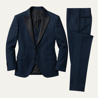 Herren Anzugset mit Sakko, Weste und Hose mit Reverskragen-Shirts for men-Alpenkind