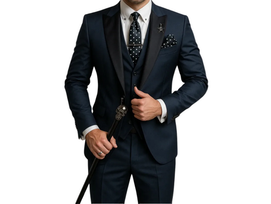 Herren Anzugset mit Sakko, Weste und Hose mit Reverskragen-Shirts for men-Alpenkind