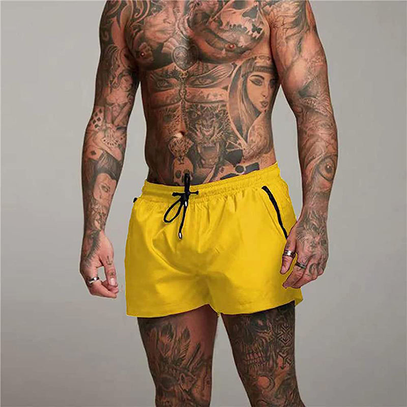 Herren Badeshorts mit elastischem Bund und Kordelzug-Swimwear for men-Alpenkind