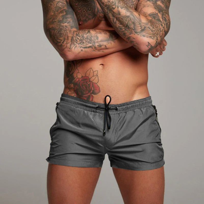 Herren Badeshorts mit elastischem Bund und Kordelzug-Swimwear for men-Alpenkind