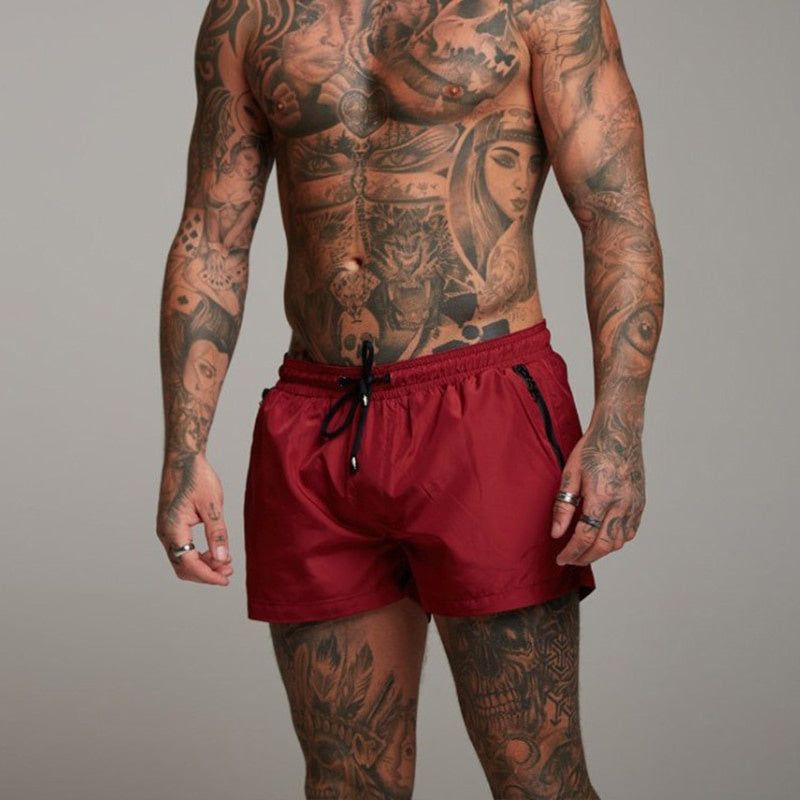 Herren Badeshorts mit elastischem Bund und Kordelzug-Swimwear for men-Alpenkind