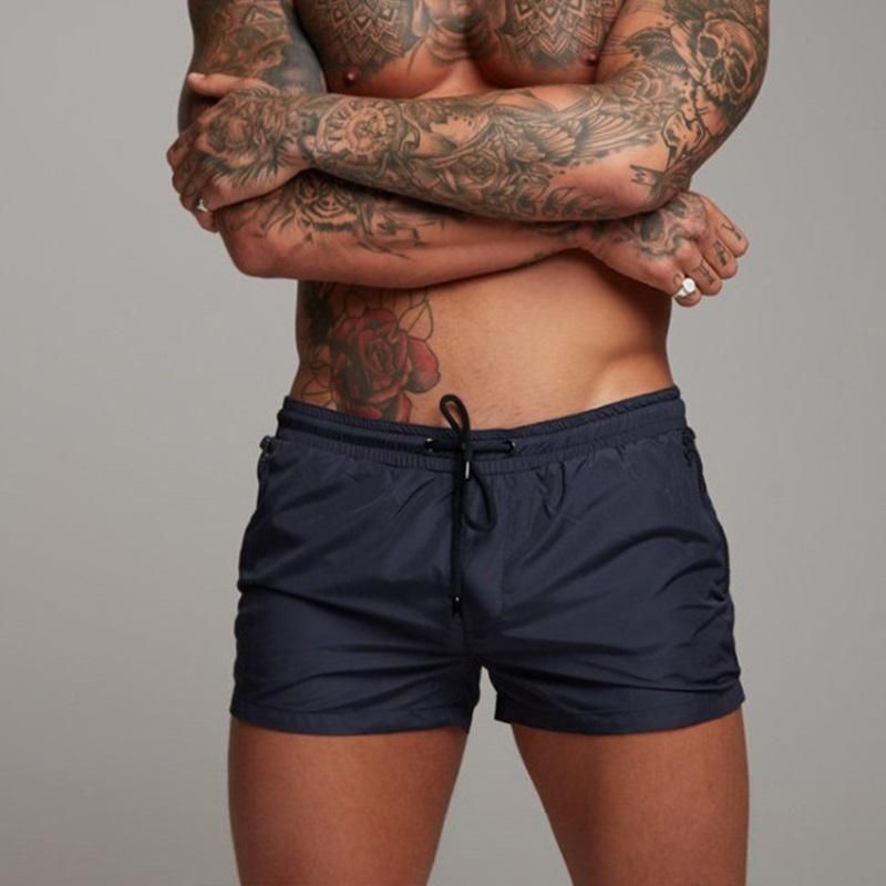 Herren Badeshorts mit elastischem Bund und Kordelzug-Swimwear for men-Alpenkind