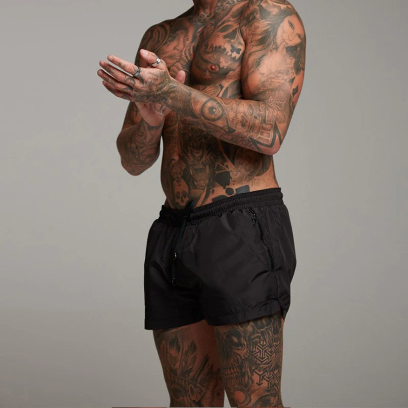 Herren Badeshorts mit elastischem Bund und Kordelzug-Swimwear for men-Alpenkind