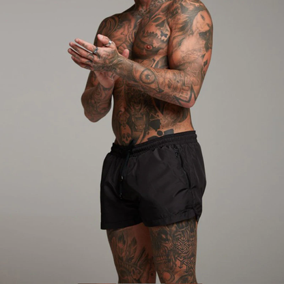 Herren Badeshorts mit elastischem Bund und Kordelzug-Swimwear for men-Alpenkind