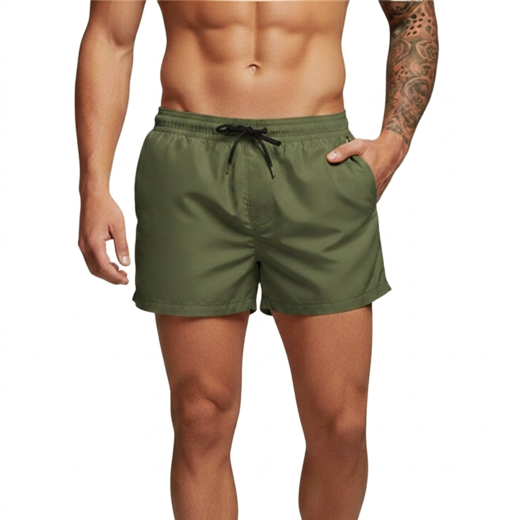 Herren Badeshorts mit elastischem Bund und Kordelzug-Swimwear for men-Alpenkind