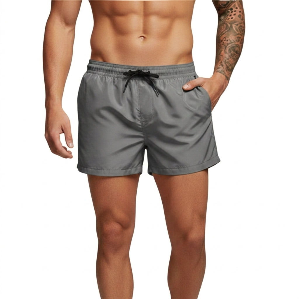 Herren Badeshorts mit elastischem Bund und Kordelzug-Swimwear for men-Alpenkind