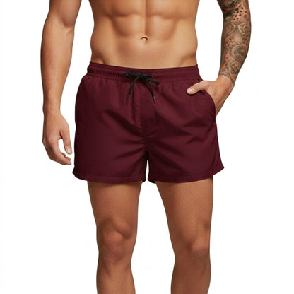 Herren Badeshorts mit elastischem Bund und Kordelzug-Swimwear for men-Alpenkind