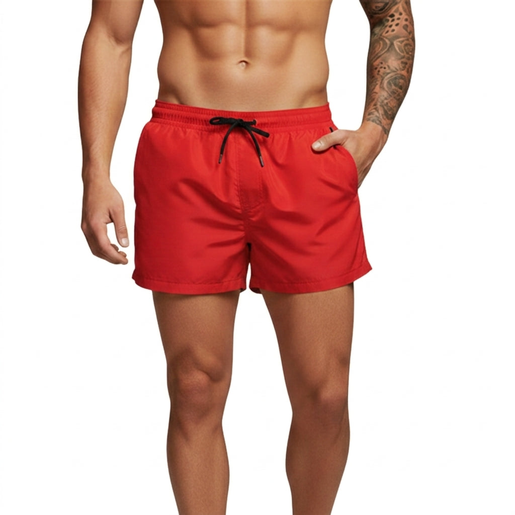 Herren Badeshorts mit elastischem Bund und Kordelzug-Swimwear for men-Alpenkind