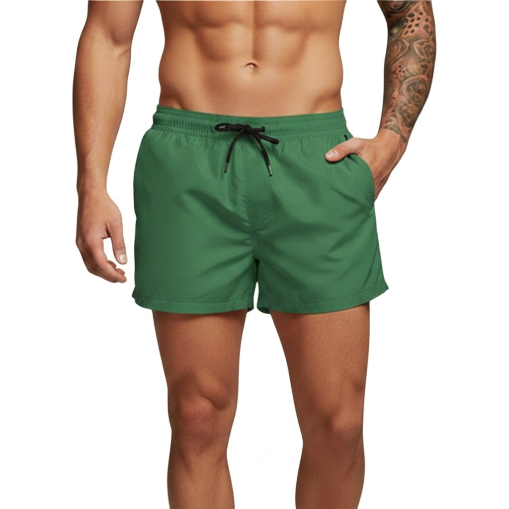 Herren Badeshorts mit elastischem Bund und Kordelzug-Swimwear for men-Alpenkind