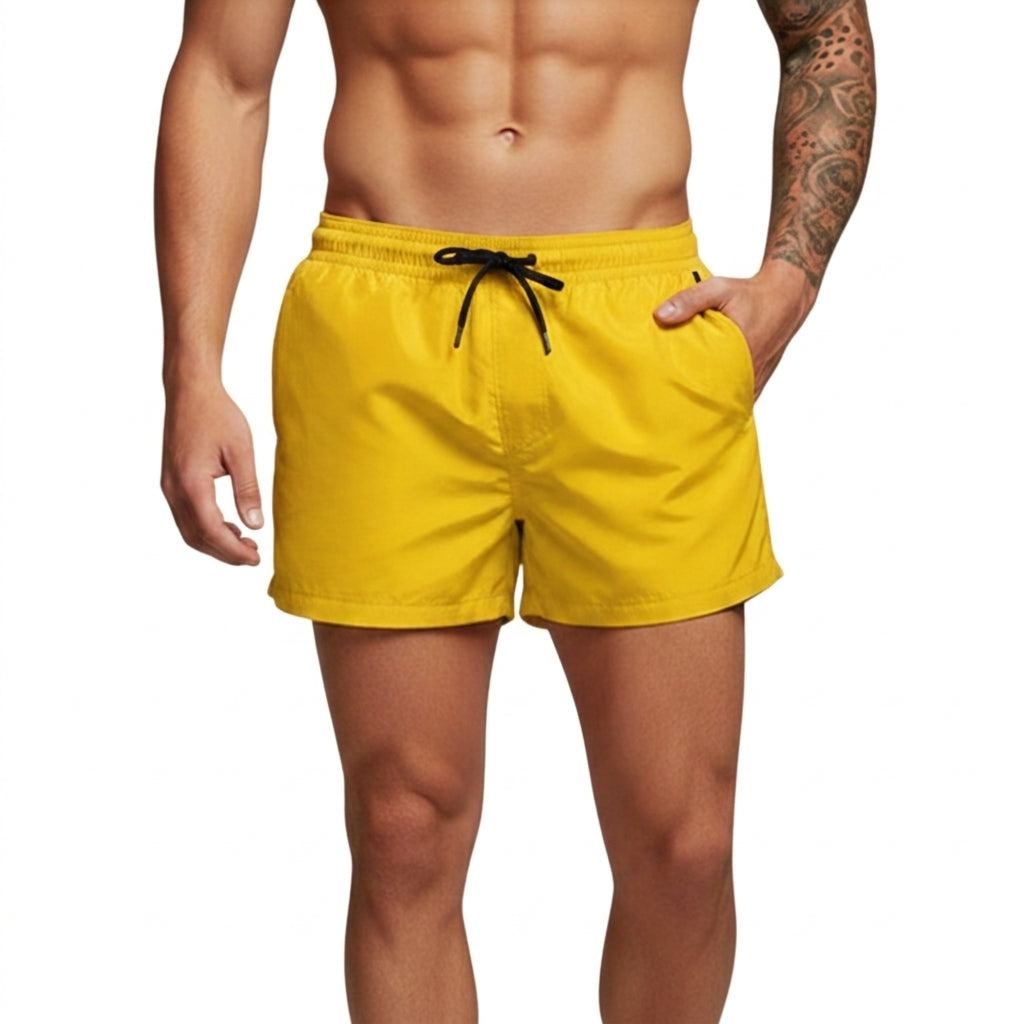 Herren Badeshorts mit elastischem Bund und Kordelzug-Swimwear for men-Alpenkind