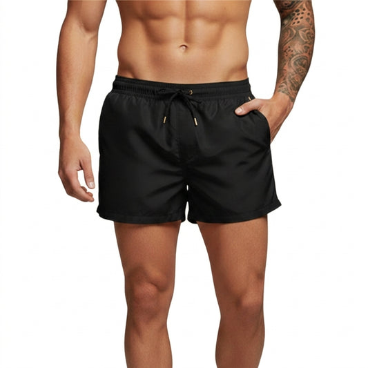 Herren Badeshorts mit elastischem Bund und Kordelzug-Swimwear for men-Alpenkind