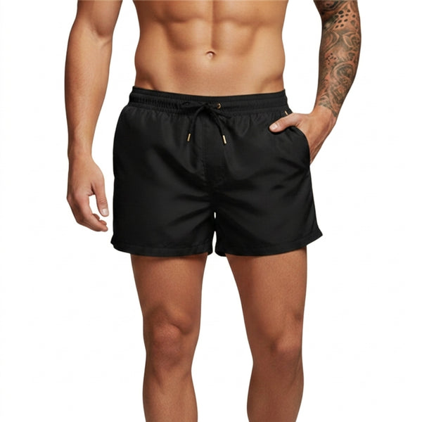 Herren Badeshorts mit elastischem Bund und Kordelzug-Swimwear for men-Alpenkind