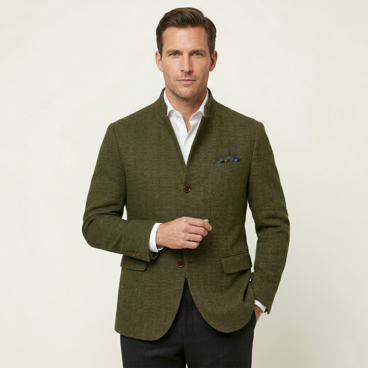 Herren-Blazer aus Fischgrät-Tweed-Jackets for men-Alpenkind