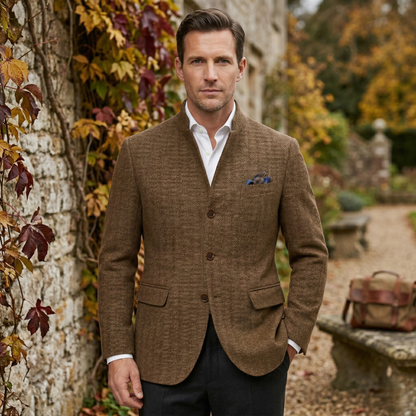 Herren-Blazer aus Fischgrät-Tweed-Jackets for men-Alpenkind