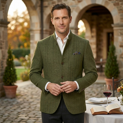 Herren-Blazer aus Fischgrät-Tweed-Jackets for men-Alpenkind