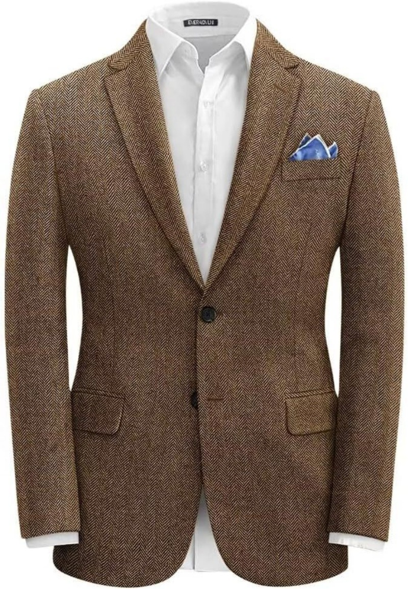 Herren-Blazer aus Fischgrät-Tweed-Jackets for men-Alpenkind
