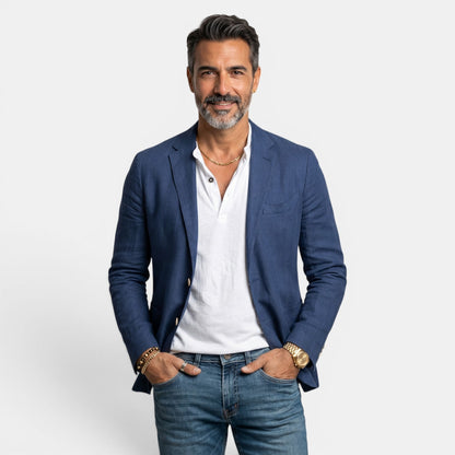 Herren-Blazer mit drei Knöpfen und fallendem Revers-Blazer for men-Alpenkind