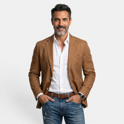Herren-Blazer mit drei Knöpfen und fallendem Revers-Blazer for men-Alpenkind