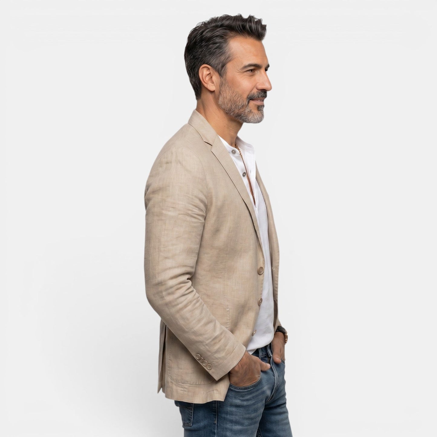 Herren-Blazer mit drei Knöpfen und fallendem Revers-Blazer for men-Alpenkind