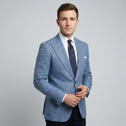 Herren-Blazer mit fallendem Revers und aufgesetzten Taschen-Blazer for men-Alpenkind