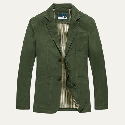 Herren-Blazer mit Knopfleiste und aufgesetzten Taschen-Jackets for men-Alpenkind