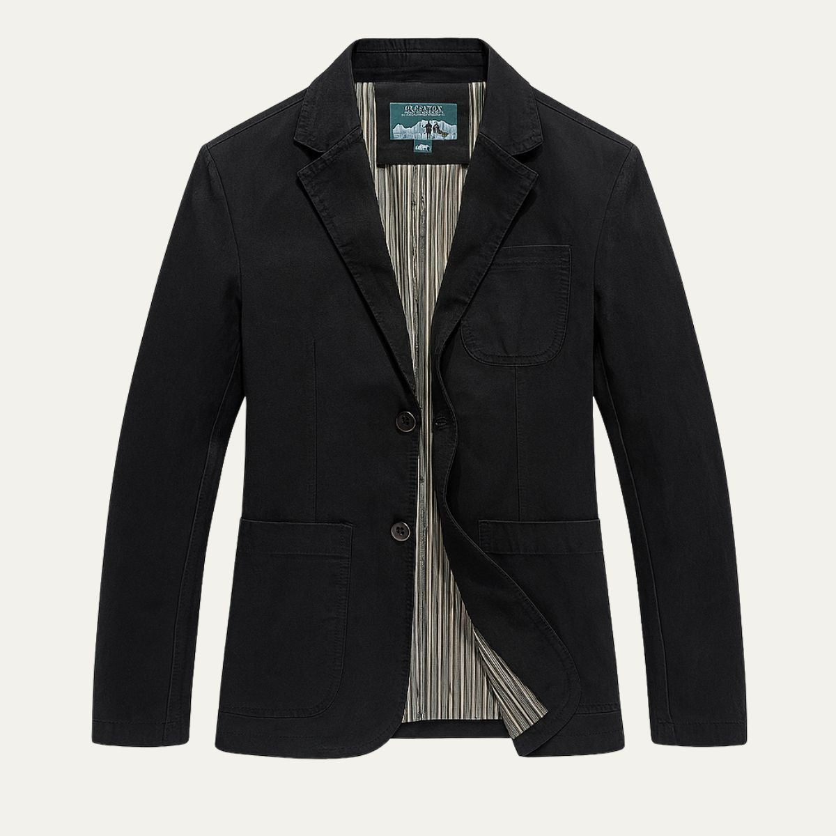 Herren-Blazer mit Knopfleiste und aufgesetzten Taschen-Jackets for men-Alpenkind