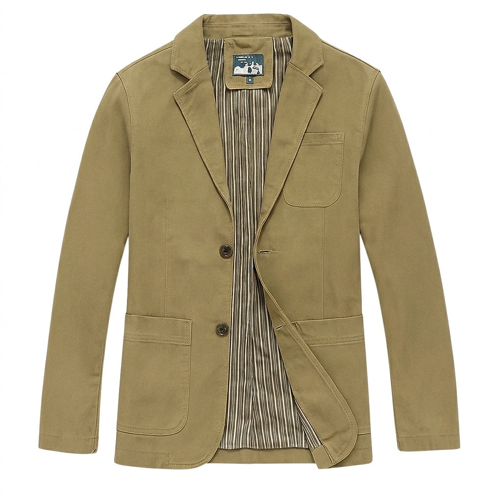 Herren-Blazer mit Knopfleiste und aufgesetzten Taschen-Jackets for men-Alpenkind