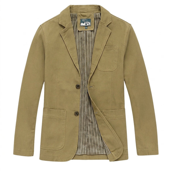 Herren-Blazer mit Knopfleiste und aufgesetzten Taschen-Jackets for men-Alpenkind