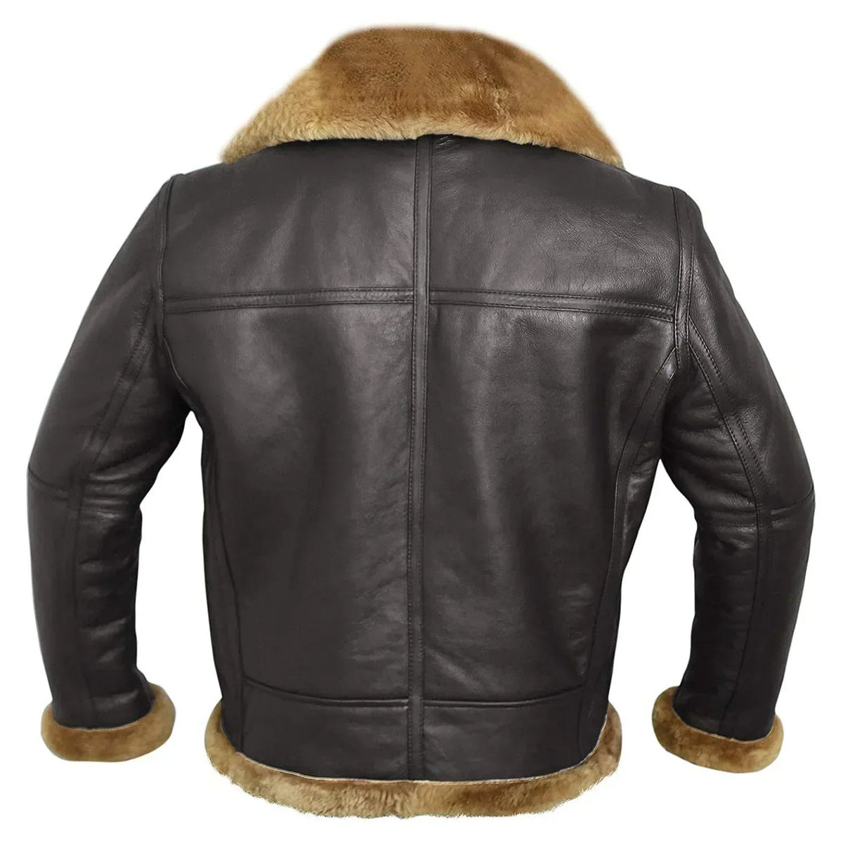Herren-Bomberjacke mit Lammfellkragen und -bündchen-Jackets for men-Alpenkind