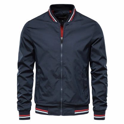 Herren Bomberjacke mit Reißverschluss und Rippbündchen-Men Jackets-Alpenkind