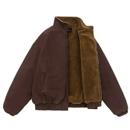 Herren-Bomberjacke mit Reißverschluss und Stehkragen-Jackets & Coats for men-Alpenkind
