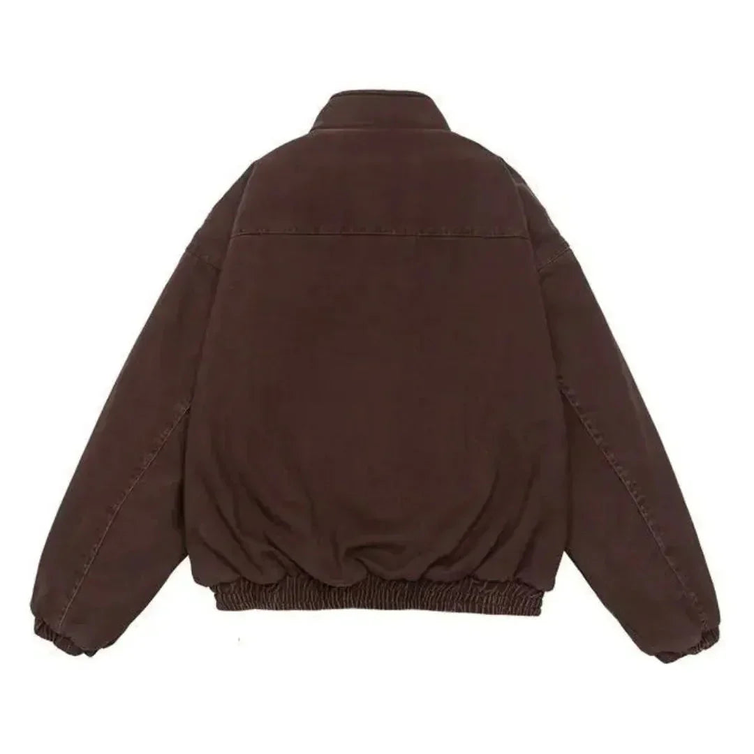 Herren-Bomberjacke mit Reißverschluss und Stehkragen-Jackets & Coats for men-Alpenkind