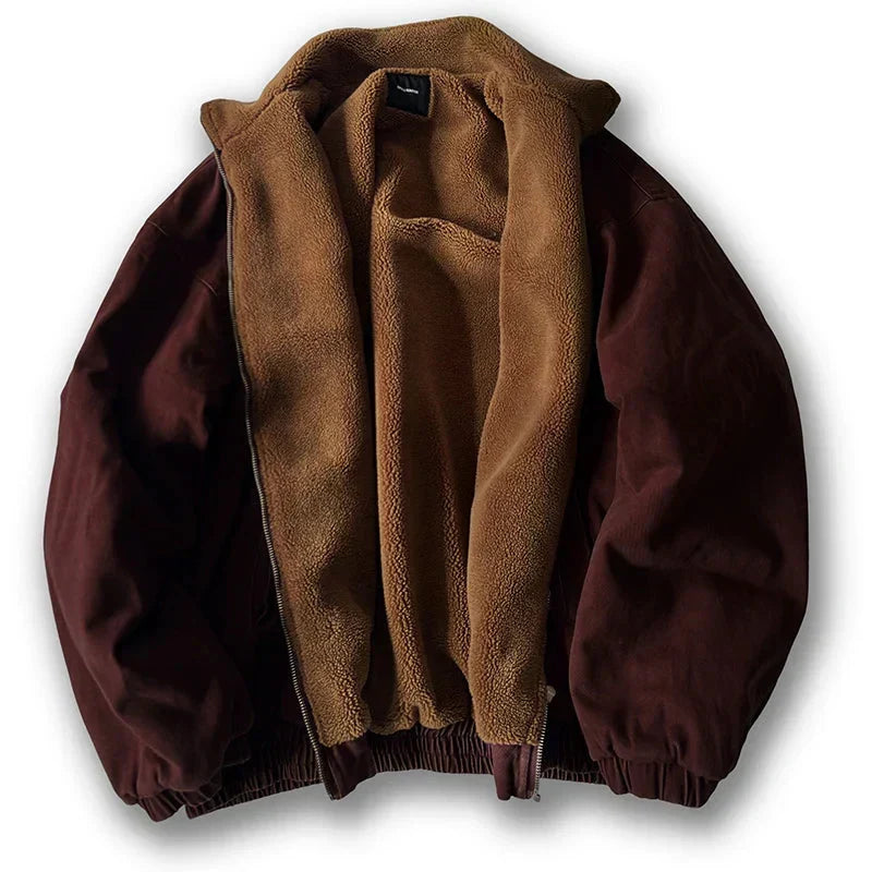 Herren-Bomberjacke mit Reißverschluss und Stehkragen-Jackets & Coats for men-Alpenkind