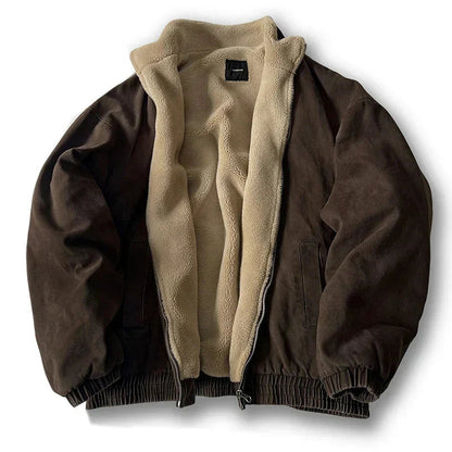Herren-Bomberjacke mit Reißverschluss und Stehkragen-Jackets & Coats for men-Alpenkind