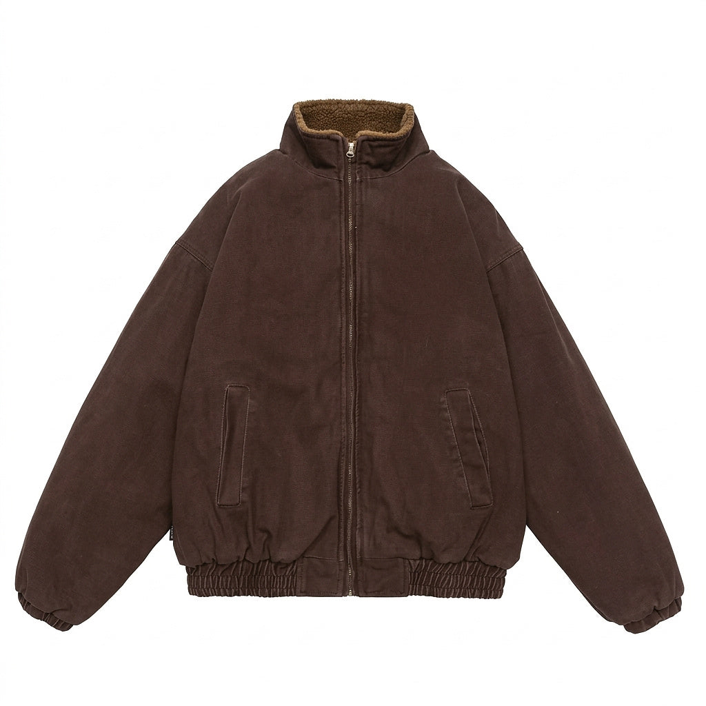 Herren-Bomberjacke mit Reißverschluss und Stehkragen-Jackets & Coats for men-Alpenkind