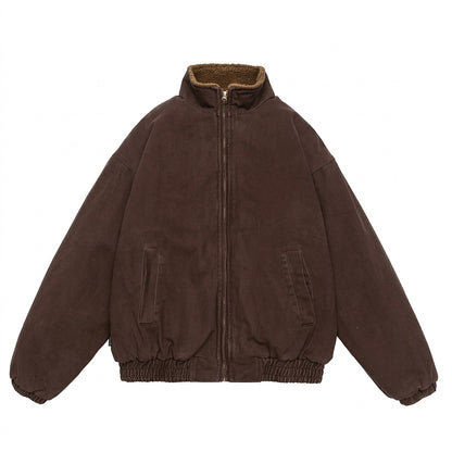 Herren-Bomberjacke mit Reißverschluss und Stehkragen-Jackets & Coats for men-Alpenkind