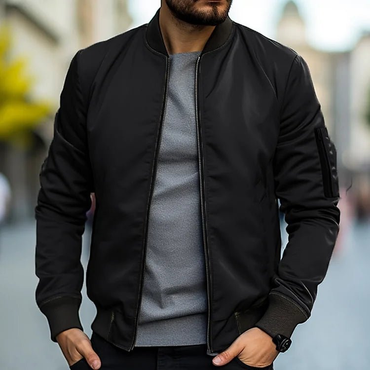 Herren-Bomberjacke mit Reißverschlusstasche am Ärmel-Jackets for men-Alpenkind