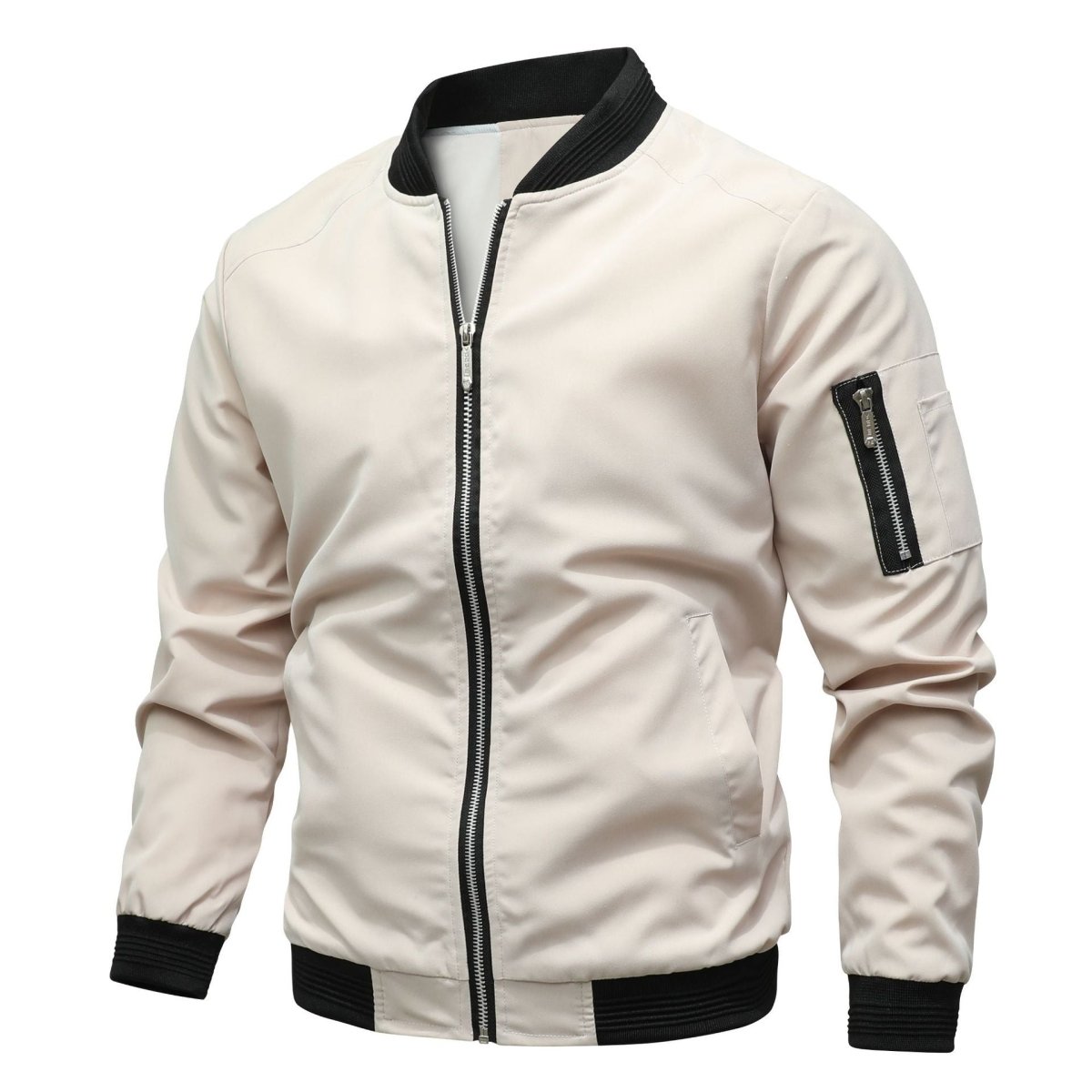 Herren-Bomberjacke mit Reißverschlusstasche am Ärmel-Jackets for men-Alpenkind