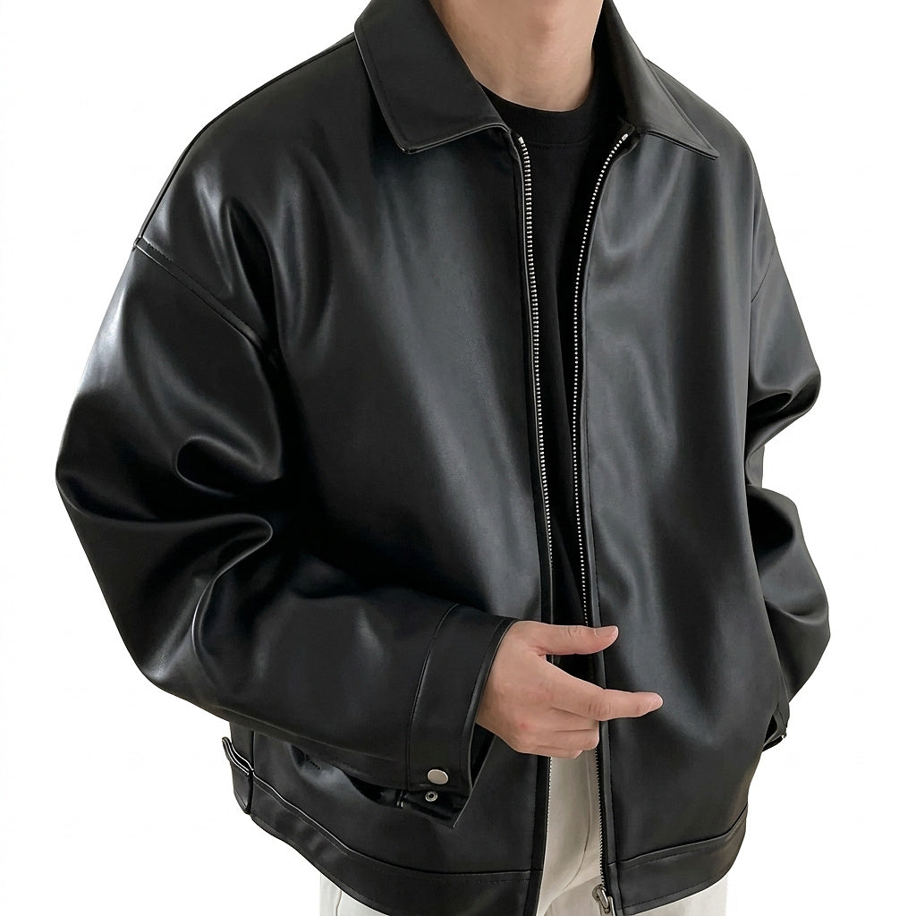 Herren-Bomberjacke mit Reverskragen und Reißverschluss-Jackets for men-Alpenkind