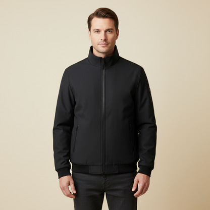 Herren-Bomberjacke mit Stehkragen und Fleece-Futter-Jackets for men-Alpenkind