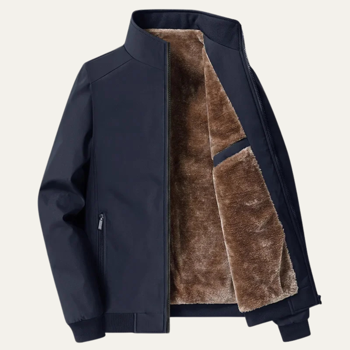 Herren-Bomberjacke mit Stehkragen und Fleece-Futter-Jackets for men-Alpenkind