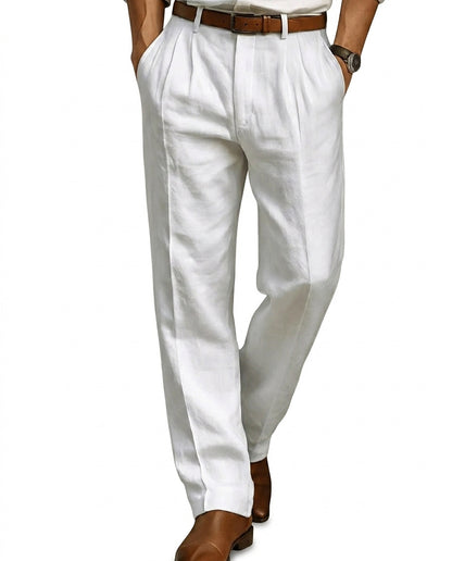 Herren-Bundfaltenhose mit Gürtelschlaufen-Pants for Men-Alpenkind