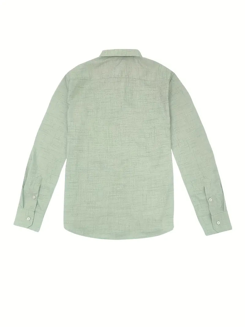 Herren-Button-Down-Hemd mit gemustertem Besatz-Shirts for men-Alpenkind