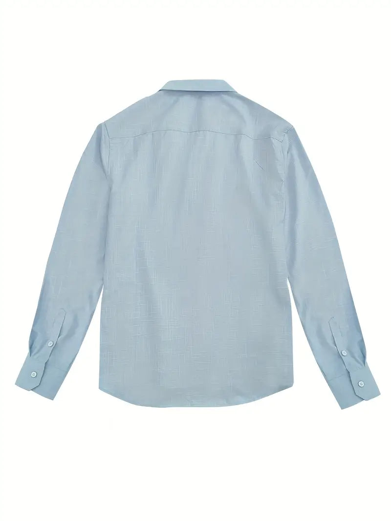 Herren-Button-Down-Hemd mit gemustertem Besatz-Shirts for men-Alpenkind