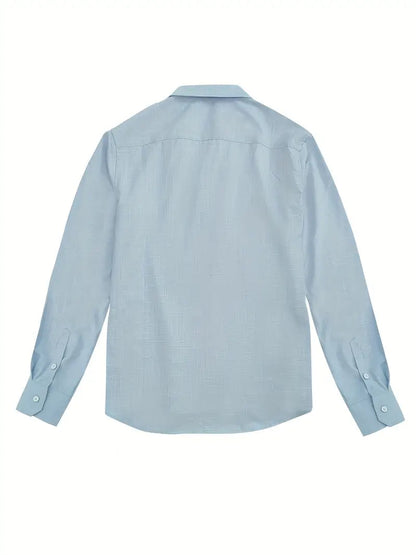 Herren-Button-Down-Hemd mit gemustertem Besatz-Shirts for men-Alpenkind