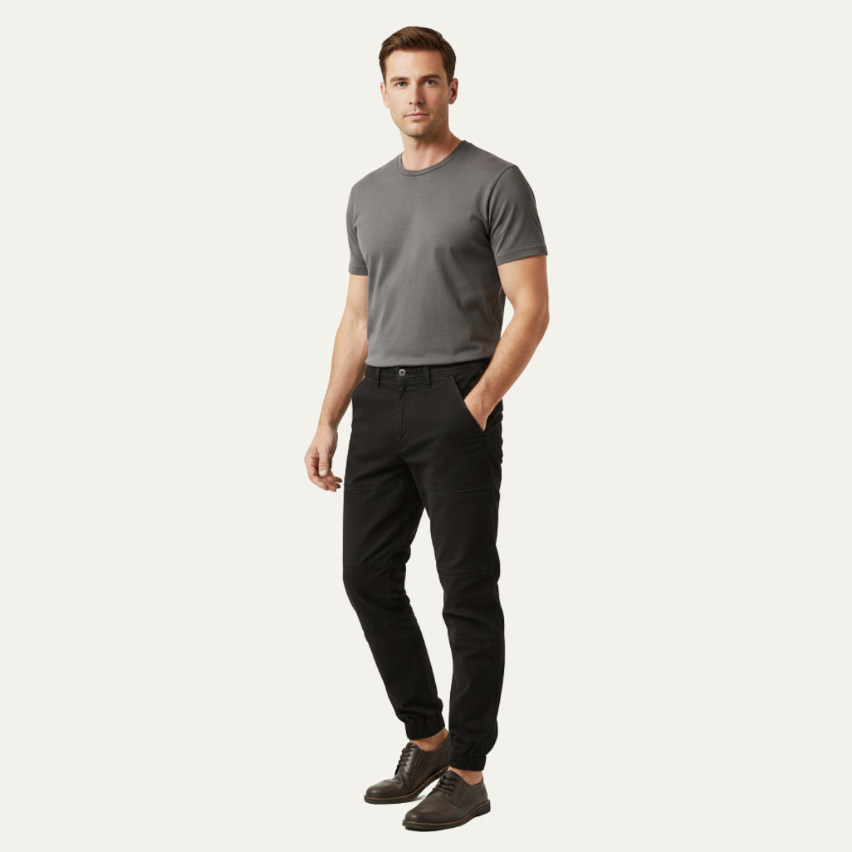 Herren Cargo-Hose mit elastischem Beinabschluss-Men Pants-Alpenkind