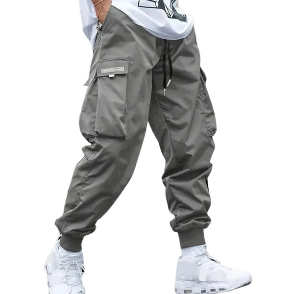 Herren Cargo Jogginghose mit Kordelzug und elastischem Bund-Men Pants-Alpenkind