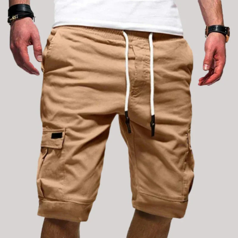 Herren Cargo Shorts mit Kordelzugbund und Mehreren Taschen-Shorts for men-Alpenkind